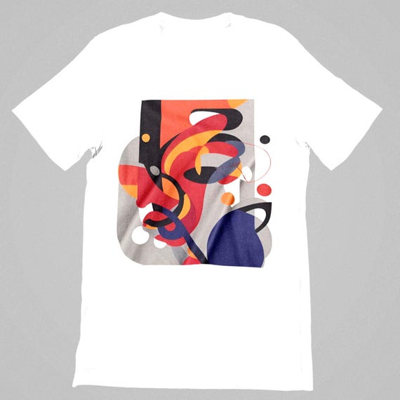 K#184 - Unisex T-Shirt with Retro Vibes – Streetwear with Style in Red & Purple