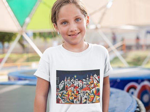 Magical City Night – Abstract Kids T-Shirt