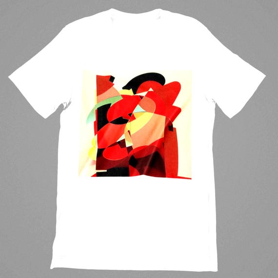k#167 - Unisex trend T-shirt with retro color block design – urban street style must-have