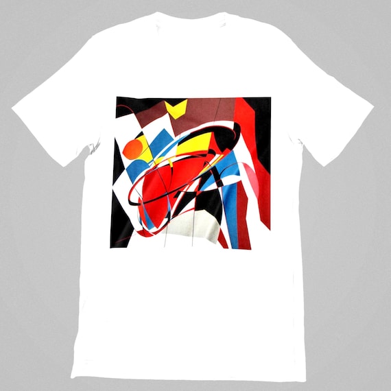 k#208 - Unisex oversized T-shirt with brightly colored print – urban streetwear look