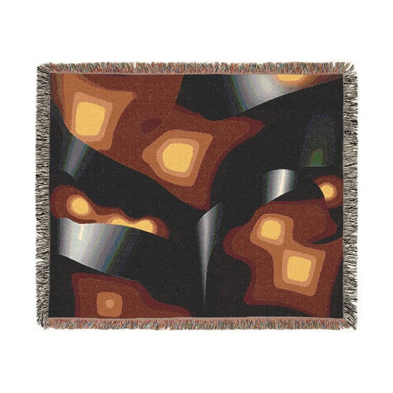 Abstract Designer Rug – Artistic Brown and Earth Tones