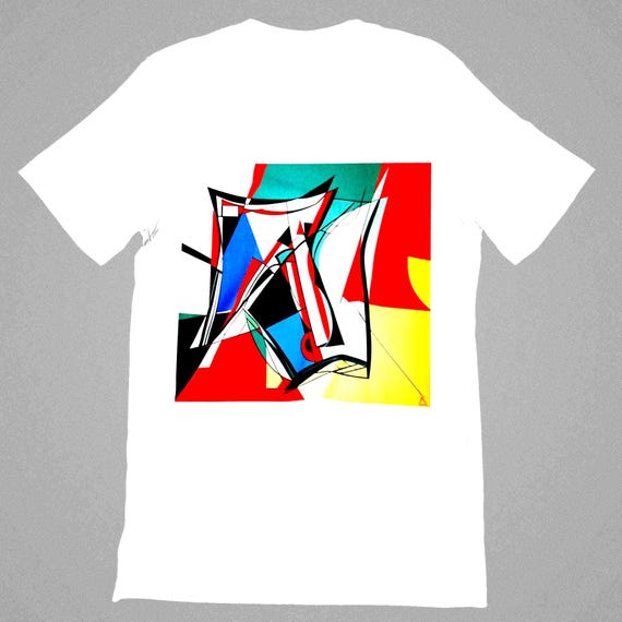 K#190- Unisex statement shirt with colorful print – Urban Streetwear T-Shirt for women & men