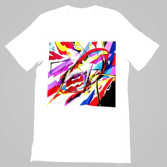 k#209 - Unisex oversized T-shirt with brightly colored print – urban streetwear look