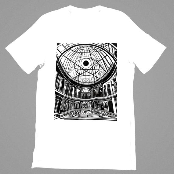 K#127 - Architecture Art T-Shirt | Geometric Building Design | Unisex Graphic Shirt