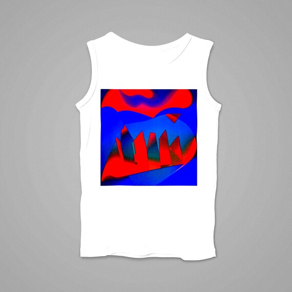 k#310 - Unisex tank top with color gradient – summery fashion statement for your beach look