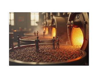 Artistic Coffee Brewing Canvas Print - Perfect for Coffee Lovers, Kitchen Decor, Housewarming Gift, Wall Art, Coffee Shop Decor