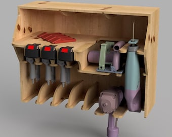 Cordless Tool Organizer STEP, STL, DWG Download