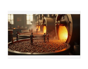 Coffee-Themed Wall Art Poster, Unique Home Decor, Coffee Shop Aesthetic, Perfect Gift for Coffee Lovers, Vintage Style Rolled Poster