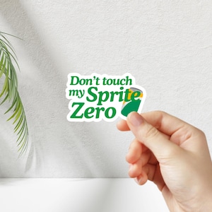 Sprite Zero Sticker | Vinyl, Waterproof, Matte, Laptop Sticker, Water Bottle Sticker