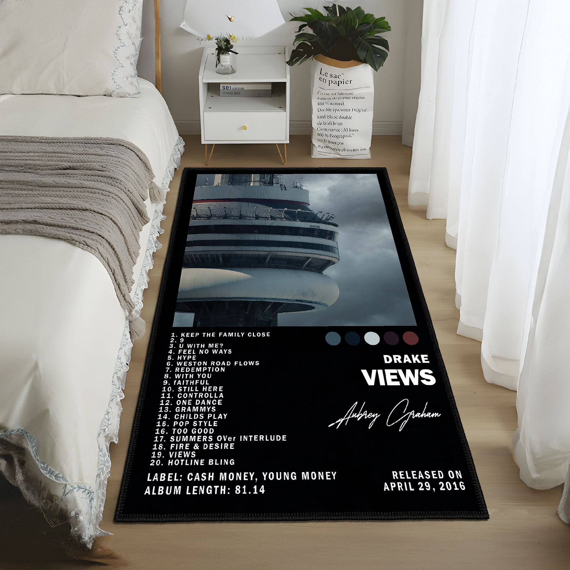 Drake Tuffing Rug Drake Album Cover Rug, Album Cover Rug, Indoor Rug sold by Pig ...