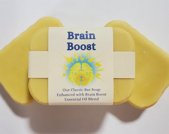 Brain Boost Barres de savon biologiques naturelles faites à la main Huile essentielle végétalienne Naturellement parfumée Nourrissante Peau sensible Hydratante saine