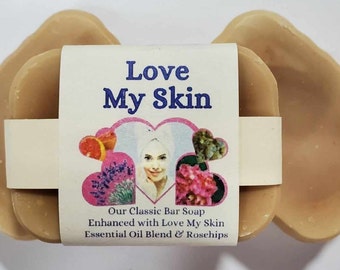Love My Skin Handmade Natural Organic Soap Bars Vegan Essential Oil Naturally Scented Nourishing Sensitive Skin Moisturizing Healthy