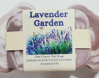 Lavender Garden Handmade Natural Organic Soap Bars Vegan Essential Oil Naturally Scented Nourishing Sensitive Skin Moisturizing Healthy