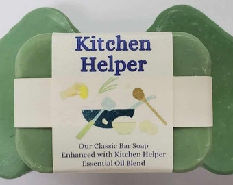Kitchen Helper Barres de savon biologiques naturelles faites à la main Huile essentielle végétalienne Naturellement parfumée Nourrissante Peau sensible Hydratante saine