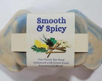 Smooth & Spicy Handmade Natural Organic Soap Bars Vegan Essential Oil Naturally Scented Nourishing Sensitive Skin Moisturizing Healthy