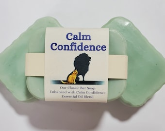 Calm Confidence Barres de savon bio naturelles faites à la main Huile essentielle végétalienne Naturellement parfumée Nourrissant pour la peau sensible Hydratant en bonne santé