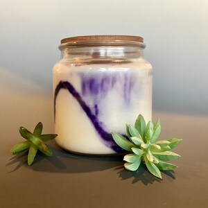 Sage and Seagrass Soy Coconut Wax Wooden Wicked Candle sustainable clean scents clearing grounding uplifting gift for you and yours clean image 3