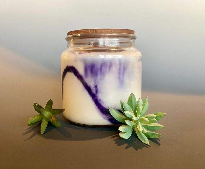 Sage and Seagrass Soy Coconut Wax Wooden Wicked Candle sustainable clean scents clearing grounding uplifting gift for you and yours clean image 3