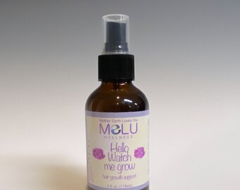 Hello Watch Me Grow Spray para el crecimiento del cabello Ingredientes cargados de luna llena