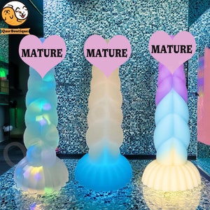 3 Größen leuchtender Dildo, Fantasy-Dildo, Dildo für Anfänger, Sexspielzeug für Erwachsene, Silikon-Saugnapf-Dildo, Geschenk für Männer und Frauen, ausgereift
