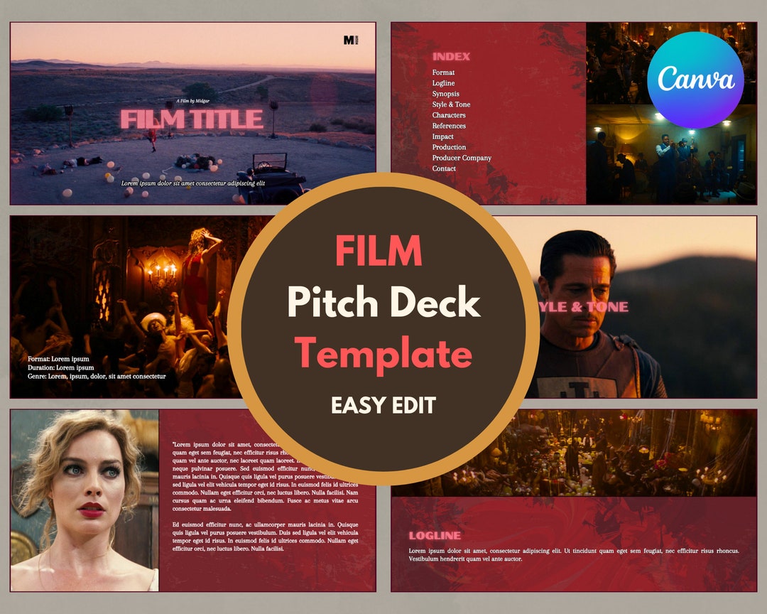 Film Pitch Deck Template Mainstream Movie Filmmaker Pitck Etsy Film Pitch Deck Template Mainstream Movie Filmmaker Pitck Etsy
