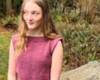 Patrón de tejido de chaleco suéter para principiantes