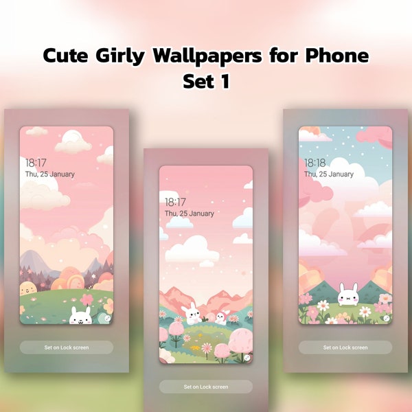 Cute Girly Wallpapers for Phone - (Set 1)