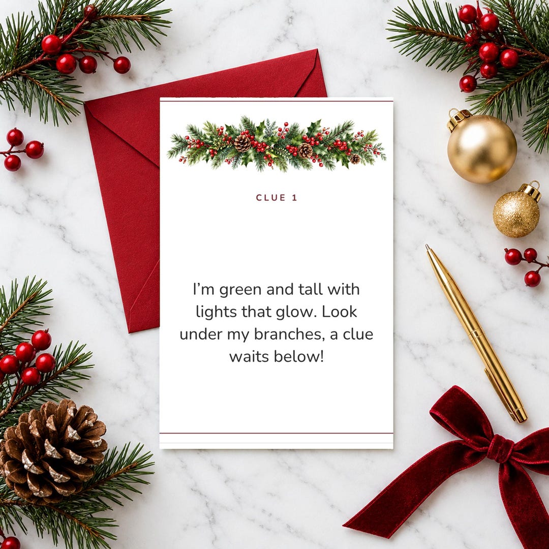 Christmas Scavenger Hunt Printable for Kids and Adults, Christmas ...