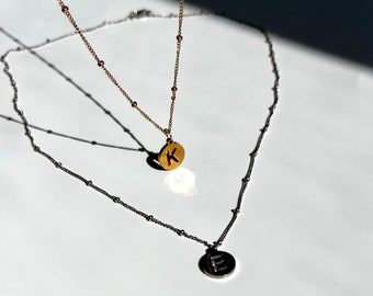 Personalized Sustainable Initial Dainty Pendant Necklace