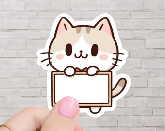 Cat with board stickers