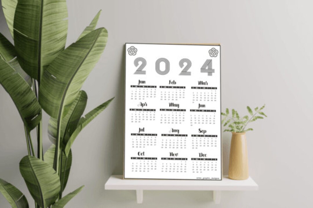 2025 Calendar 2025 Yearly Calendar Printable 2025 Wall Calendar 2025