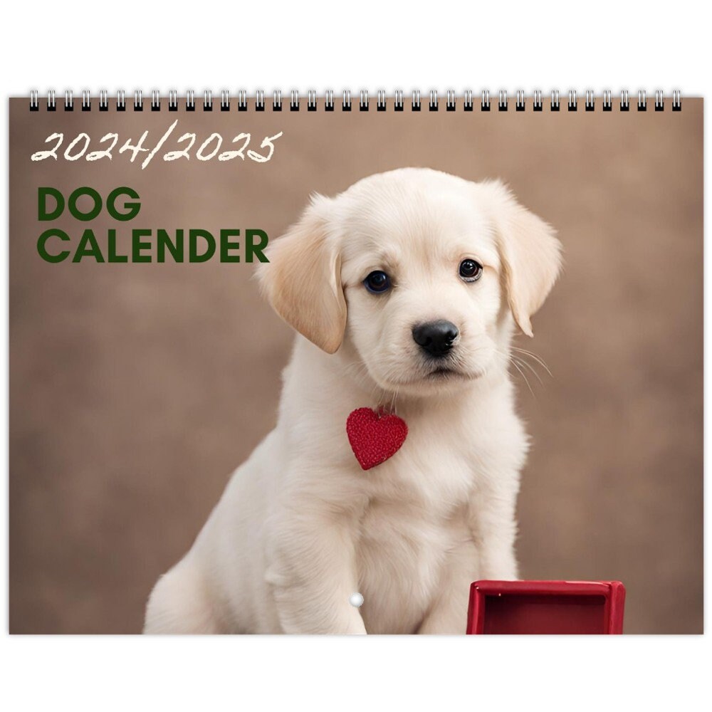 Puppy Wall Calendars202425 Etsy