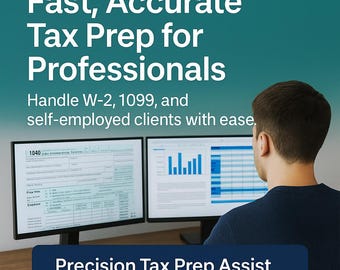 Asistente de preparación de impuestos de precisión / Asistente fiscal con inteligencia artificial para clientes con formularios W-2, 1099 y autónomos / Herramienta GPT