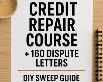 Credit Repair Dispute Letter Templates, 120+ Editable FCRA Letters, DIY Credit Kit