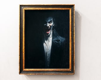 Gothic Vampire Art Print: Spooky Halloween Cottagecore Decor (Digital Download)
