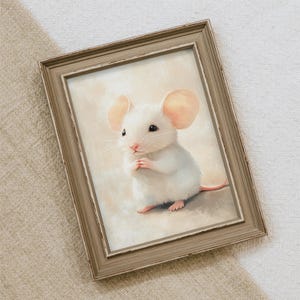 Süße Maus, Maus fürs Kinderzimmer, süßes Mausbild, Maus fürs Kinderzimmer, niedliche kleine Maus, Kinderzimmerdeko für Mädchen, niedliche kleine Maus für Mädchen