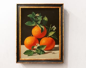 Vintage oranges painting still life | kitchen wall art, fruit print, modern farmhouse decor, lemon fruit artwork, trendy kitchen poster