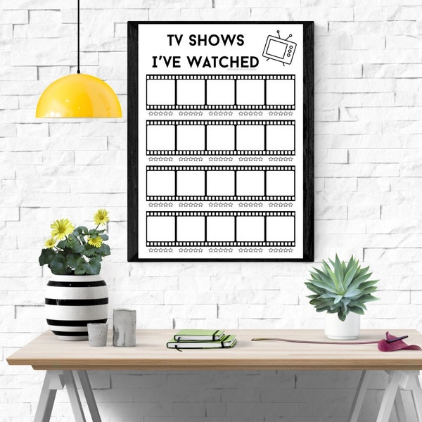 TV Show Tracker Printable Planner Page