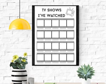 TV Show Tracker Printable Planner Page