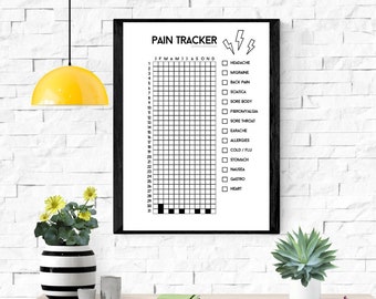 Pain Tracker Printable Planner Page