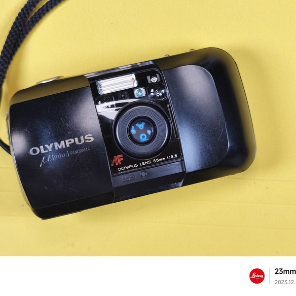 Appareil photo argentique Olympus Mju I panoramique 35 mm f3,5 compact #testé#