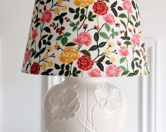 Handmade lampshade - Rifle Paper Co fabric - Romantic and vintage style