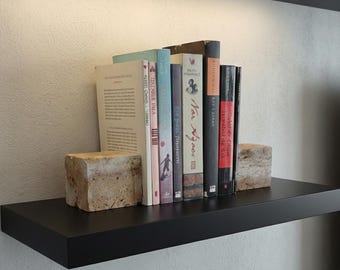 Travertine Cube 2 pcs : Book Stands, Marble Ornament,Primitive Decoration Cube