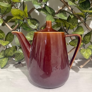 Vintage Villeroy & Boch Luxembourg Coffee/Tea Pot - Rich Brown Glaze (1960s/70s)