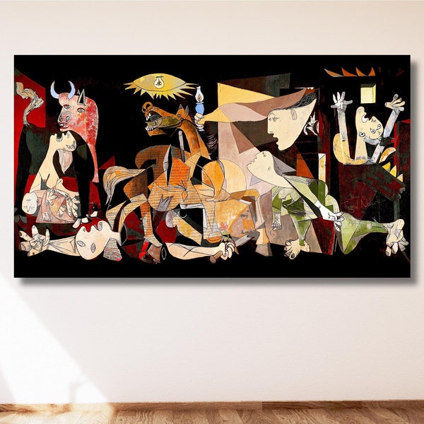 Pablo Picasso Guernica, impression sur toile prête à accrocher, décoration murale Guernica, toile Pablo Picasso la Guernica, toile d'art murale Guernica