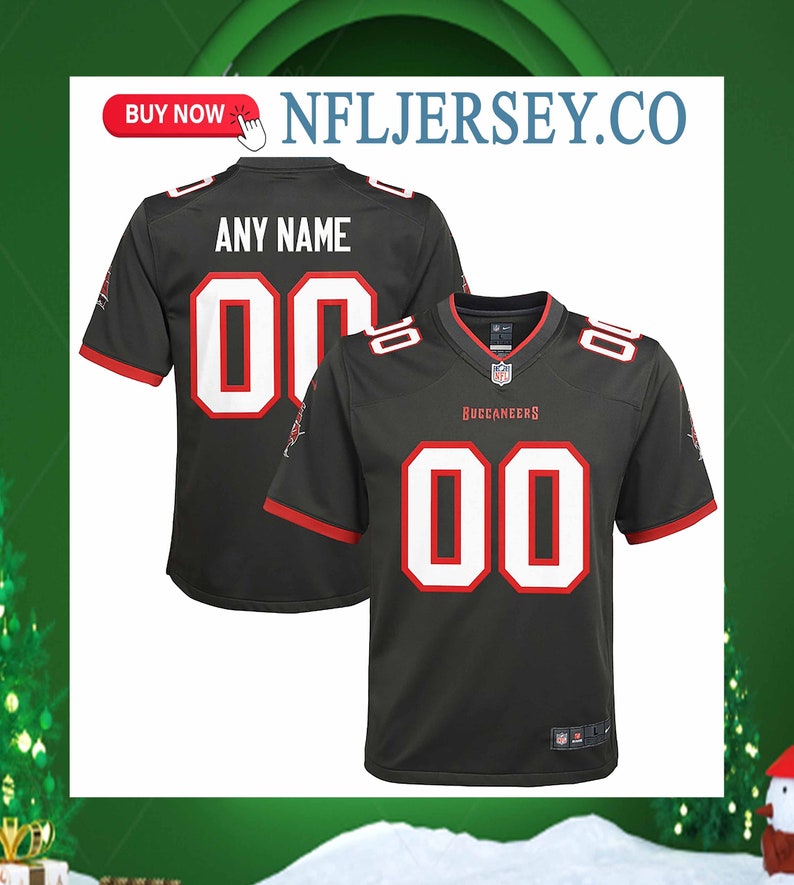 Youth Tampa Bay Buccaneers Pewter Alternate Custom Game Jersey Etsy