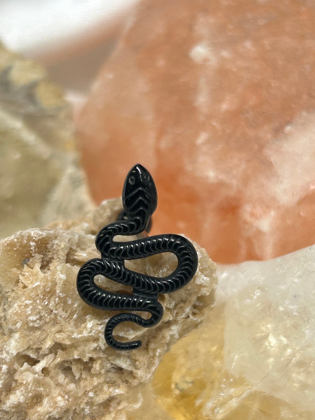 Black Steel Snake Tongue Bar - Etsy
