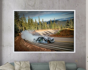 Ken Block Drifting Canvas, Motorsports Legend Poster