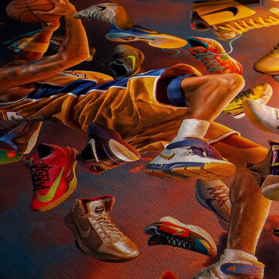 kobe bryant painted shoes