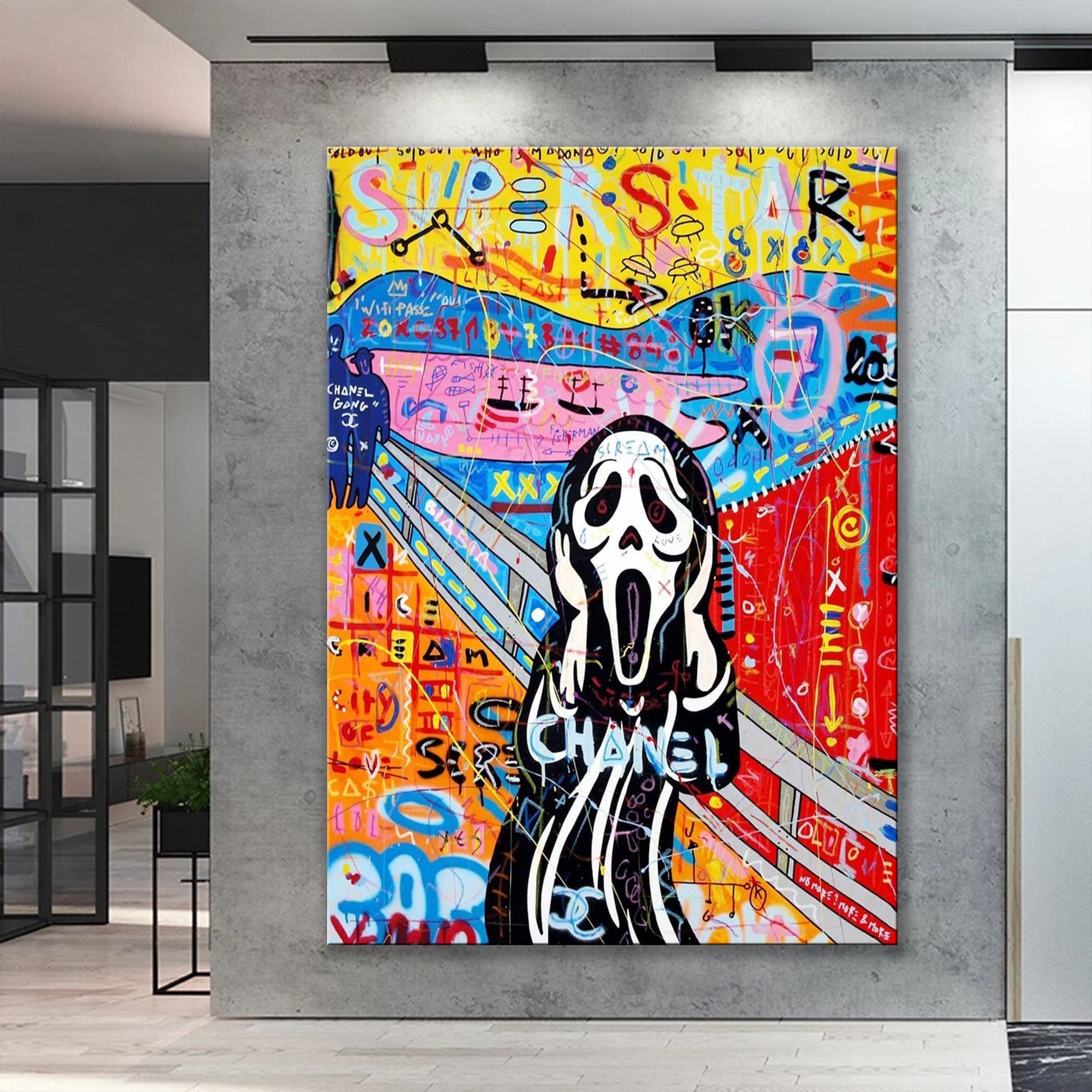 Edvard Munch the Scream, Expression Banksy Style Graffiti Edvard Munch the Scream, Expression Banksy Style Graffiti